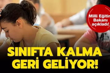 Liselere sınıf tekrarı geliyor | Milli Eğitim Bakanı açıkladı